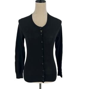 Banana Republic Black Button Cardigan Topper Layer Casual Womens Size S